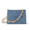 Luxurys Summer Sunset Hill Pochette Denim Bag Designerハンドバッグキャリーオールクロワッサンメンズクラッチ