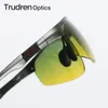 Óculos de sol Trudren Aluminium Sports Green Amarelo polarizado para ciclismo Men Day and Night Vision Driving Glasses Anti-Glare 5961