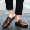 Buty pół buty dla mężczyzn skórzane buty męskie buty swobodne buty mokasyna mokra mokra moda sapato masculino mocassin homme chaussure