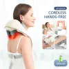 Massager elektrische nek en achterste massager draadloze nek- en schouder kneadkussen kussen kuip cervicale rugspier ontspannende massagesjaal