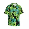 Herren lässige Hemden tropischer Blatt Beach Hemd Palm Hawaiian Männer coole Blusen kurzärmel bequemes Design Top