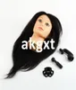 Details about 18quot 100 Real Human Hair Hairdressing Training Head Clamp Salon Mannequin G9E7024659083