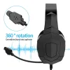 Oortelefoons gaming -hoofdtelefoon met microfoon 360 rotatie headset schokkende geluidsmuziek bass headset voor pc mobiele telefoon tablet ps4 switch