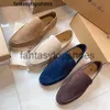 Loro Piano LP Nieuwe schoenen Heren 2023 Slip-on schoenslip op Lederen Casual Single Shoes British Style Bean Shoes Ytds