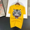 T-shirt maschile Summer Fashion Cotton Men T-shirt Funny Tiger Graphics Stampa magliette con marca a maniche corte Stratwear Women Tigre Taglie di dimensioni Y2K Topsl2404