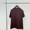 Lu Luo Jia Version haute correcte SS Nouveau classique brodé de cou rond à manches courtes en t-shirt lâche pour hommes et femmes