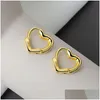 Hoop Huggie Fashion Luxury Heart Oorbellen voor vrouwen Designer Sieraden Gold Sier Party Gift Drop Delivery Ottr6