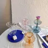 Wazony wazon kwiatowy do dekoracji stołowej salon nowoczesne ozdoby suszone szklanki stacjonarne
