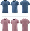 LU LU L -R661 Men Yoga Outfit Gym T shirt Exercise & Fitness Wear Sportwear Trainning Basketball Running Ice Silk Shirts Outdoor Tops Short Sleeve Elastic Breathable 579