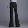 Pants Classic Slim White Flare Pants For Women 2023 Summer Thin Bell Bottom Pantalones High Midist Office Lady Suit byxor andningsbara