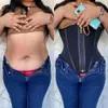 Women Plus Size Fajas Waist Trainer Corset Tummy Control Zipper Vest Body Shaper Cincher Shapewear Slimming Belt Sports Girdle 240415