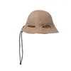 Berets doppelseitige Dual Purpose Wanderung Aufbewahrung Big Bim Fisherman Hut Panama Koreanische Sonnenbrandungskappe