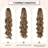 Coiffes Ponytails Femmes Long Curly Nouveau style à crampons Perruque en fibre synthétique pour avec une ondulation à eau et une soie à haute température