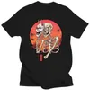 Men's T-Shirts Camiseta para homens e mulheres 100% algodo mscara engraada Hannya Yokai camiseta legal Shir branco preto moda nova 2022 H240425