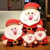 Fyllda plyschdjur Nya rådjur Santa Claus Plush Toy fylld djur mjuk söt älg snögubbe kudddockor för barn flickor barn julklapp