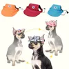 Ropa para perros gato de béisbol mascota de verano gatos al aire libre sombrero deportivo con agujeros para orejas para protectores solar para tapas de sol de cachorro universales ajustables