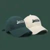 ボールキャップソリッドカラーレター刺繍帽子のための男性用野球帽アウトドア調整可能なカジュアルスナップバックサンハットJ240425