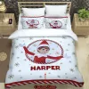 Sets aangepaste naam quilt cover met kussencases 3D digitale bedrukte beddengoed set Twin Full Queen King Children's Christmas Gift