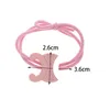 Multicolor Cute Elastic Hair Band Women Girl Letter Hair Tie Fashion Hårtillbehör för presentfest