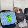 Coreano Oso Gran capacidad Mommy Bag Kids Colch Storage Canvas Baby Stuff Organizer impermeable a prueba de viajes de viaje de viaje 240423