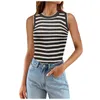 Tank camisole Scolletta femminile senza maniche a costola a costola a costola canotta a tasante casual canotta canotta con reggiseno con filo per donne