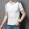 Polos maschile Polo Shirt Summer a maniche corta T-shirt in giro traspirabile slim fit business casual top di alta qualità