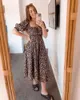 Party Dresses Happie Queens Women Floral Print Beach Bohemian Maxi Ladies Rayon Pleated Boho Dress Robe Vestidos