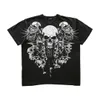 Y2K Tshirt American Retro Gothic Skull Pattern for Men Women Hip Hop Round Neck Oversized Shortsleeved Streetwear Tops 240420