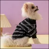 Hundebekleidung Designer Hundekleidung Winter warmes Haustier Pullover Marken Bekleidung gestrickt