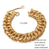 Bracelets de liaison Chaîne de main de luxe Male Bijoux Bijoux Gold Color Bracelet pour hommes femmes Pulseira masculina