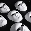 Depolama çantaları 12pcs diy tam yüz beyaz maskeler cadılar bayramı kostümleri boş boyama maske dansı hayalet cosplay maskeli balo parti