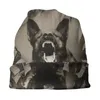 Basker arga tysk herde beanie bonnet stickad hatt män kvinnor mode unisex gsd hund vinter varma skallier mössa mössor