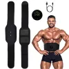 Dress Ems Fiess Trainer Belt Waist Support Abdominal Muscle Stimulator Slimming Belt Unisex Usb Recharge Home Muscle Training Device