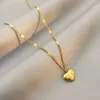 Colliers de pendentif Collier de coeur d'amour en acier inoxydable pour femmes 2023 Nouvelle chaîne de lèvres tendance