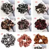 Hair Accessories 117 Styles Lady Girl Scrunchy Ring Elastic Bands Pure Color Leopard Plaid Large Intestine Sports Dance Scrunchie Hair Otytp