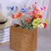 Dekorativa blommor Multi Color Artificial Poppies Gorgeous Flocking Stem Silk Flower Bouquet For Wedding HolidayPography Props