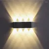 Duvar lambaları yukarı 6W 8W Led Wal Sconcesl Lamba Nordic Merdiven Koridoru Işık Oturma Odası Yatak Odası Başucu arka plan aydınlatma 90-265V