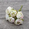 Fleurs décoratives 30pcs 2cm thé de soie rose Bude à la main Make Artificial Flower bouquet Décoration de mariage DIY Scrapbooking Fake Craft