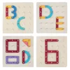 Оптовая креативная головоломка Дети Деть DIY Shape Shape Matching Toy Toy Toy Nail Board игрушка