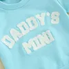 衣類セット幼児の女の女の子の夏の服Daddysミニ半袖Tシャツ弾性ウエストショーツかわいい幼児生まれた衣装