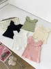 Conjuntos de roupas 2024 Summer Baby Clothing Set Candy Color Girls Tee terno