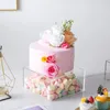 Party Supplies Acrylic Cake Display Board Round/square/hexagonal Dessert Holders Refillable Base Clear Stand Tools