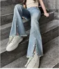 Summer Big Girls Jeans minces vieux enfants Love Heart Split Tassal Flare Denim Pantalon Fashion Teenagers Soft Casual Cowboy pantalon Z7867