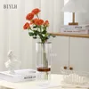 Vases Nordic Style Transparent Vase Vase Multifonctionnel Florial Arrangement de fleurs Décoration de maison Ornements de plante hydroponique