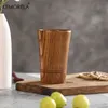 Tumblers ahşap çay bardağı el yapımı doğal japonya tarzı bira kahve süt kupası mutfak barı içecek içecek h240425