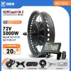 Partie Kit de conversion d'évitement 72V 3000W Fat Tire Roue arrière Drop décrobt 170 mm pour le kit de conversion de vélo électrique à vélo de neige