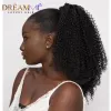 Wigs Clip Ins Human Human Prawstring Ponytail Extension