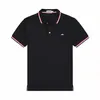 DSQ PHANTOM TURTLE Men's Black White Polo T-shirt Summer Tshirts Embroidery Short Sleeve Elastic Breathable T-shirt High Street Polo Shirts Brand Clothing 8170