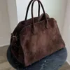 Tas suede de 15 * Tote Row Margaux Cowhide Commuter Travel Bag VG9J