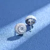Studörhängen Modeller Cirkulära stereoskopiska mikroinlagda högkoldiamanter för dammall och mångsidig minimalistisk mode